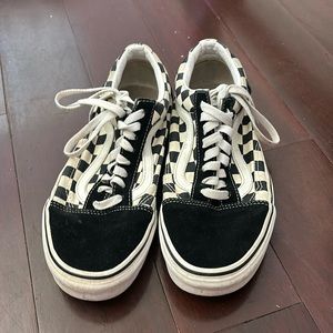 Black Checkered Vans